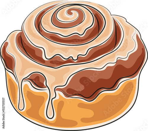 cinnamon rolls art doodle marker style