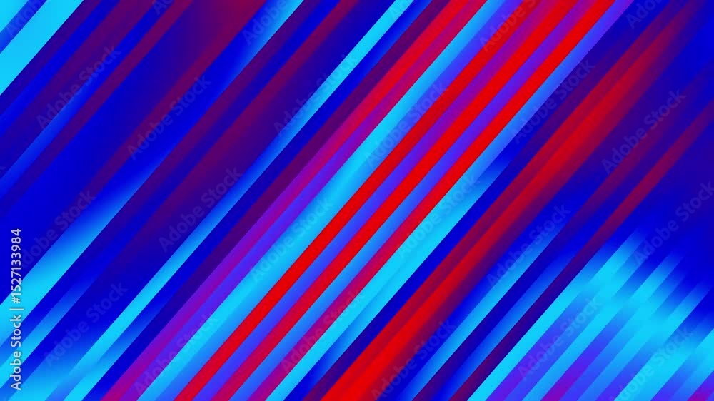 Abstract blue and red animated mesh gradient tiles wave, smooth motion striped waves and animation loop background