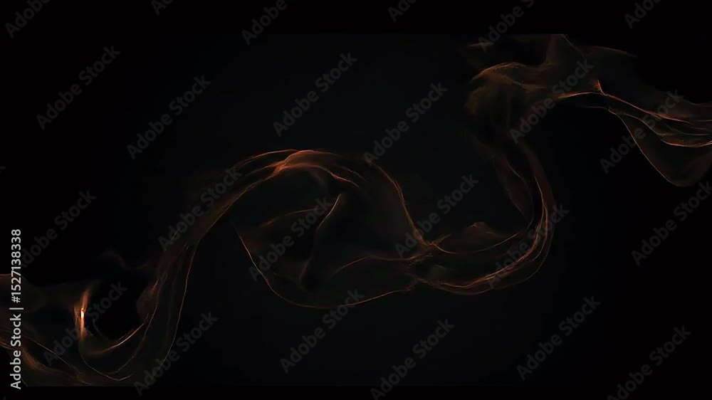 abstract black copper flame spiral particle loop cinematic background 4K
