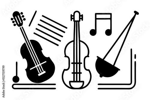 String instrument ensemble music graphic design