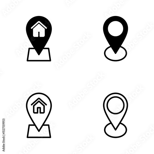 Address icon vector. home location sign and symbol. pinpoint