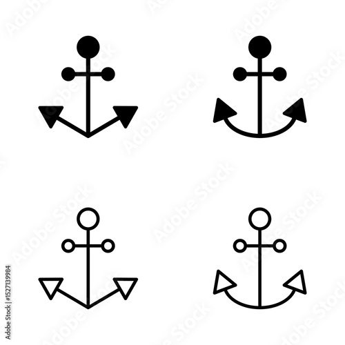 Anchor icon vector. Anchor sign and symbol. Anchor marine icon.