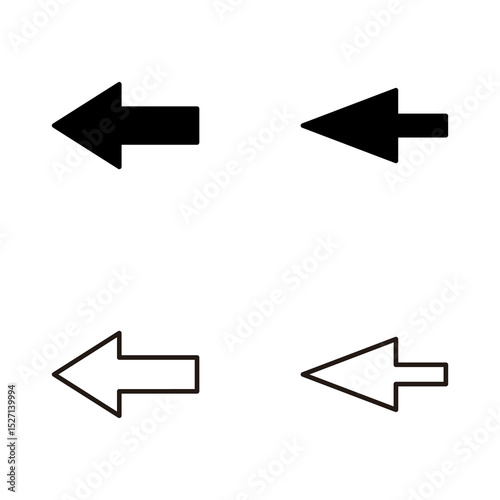 Arrow icon vector. Arrow sign and symbol for web design.