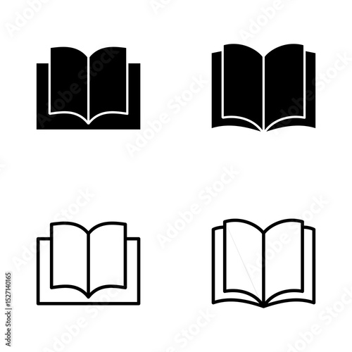 Book icon vector. open book sign and symbol. ebook icon