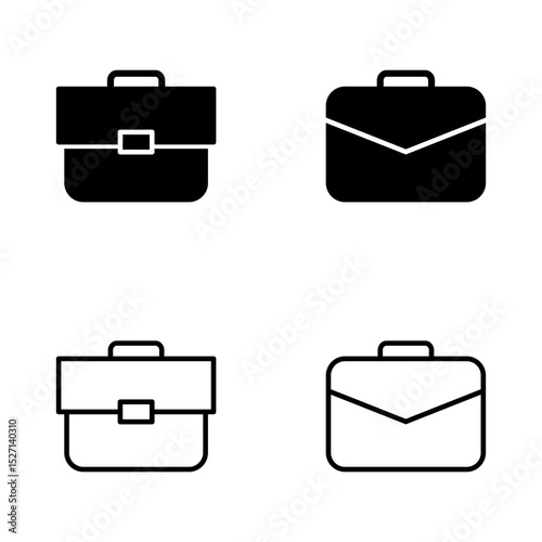 Briefcase icon vector. suitcase sign and symbol. luggage symbol.