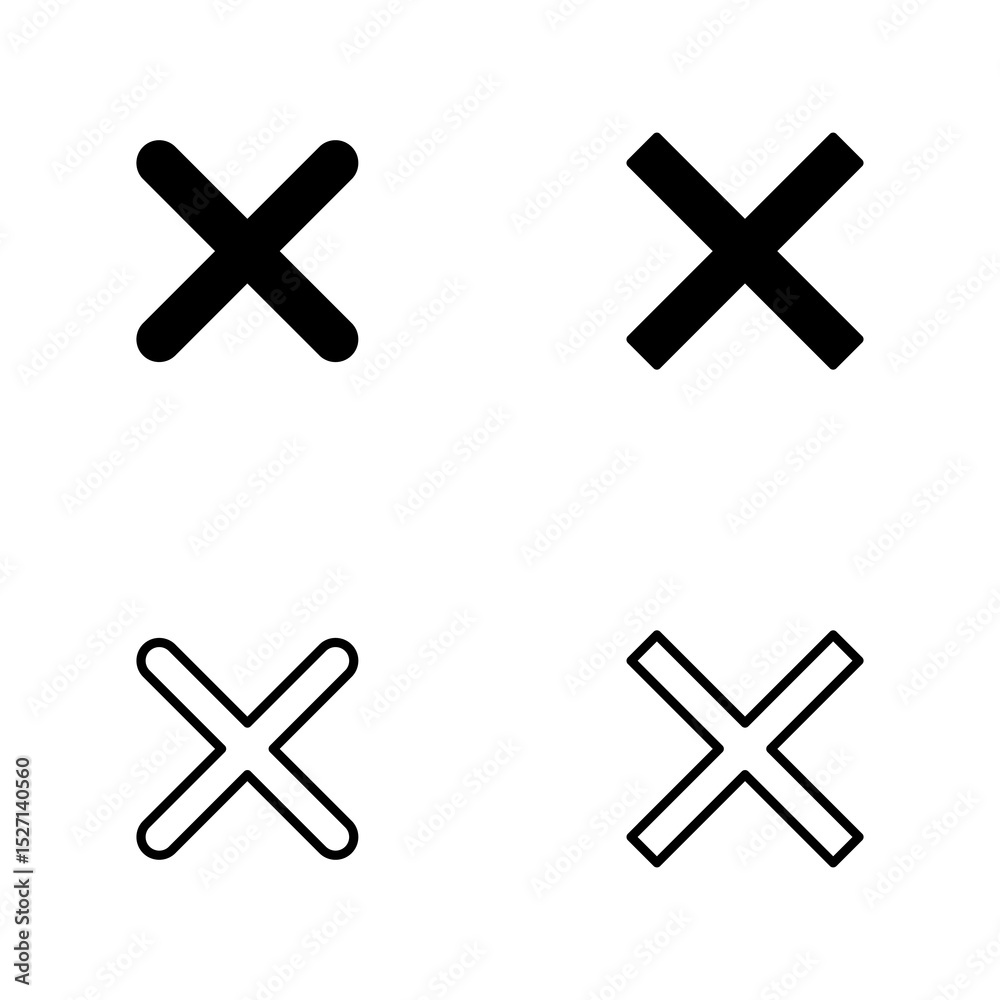 Obraz premium Close icon vector. Delete sign and symbol. cross sign