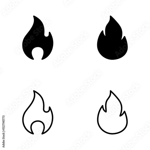 Fire icon vector. fire sign and symbol