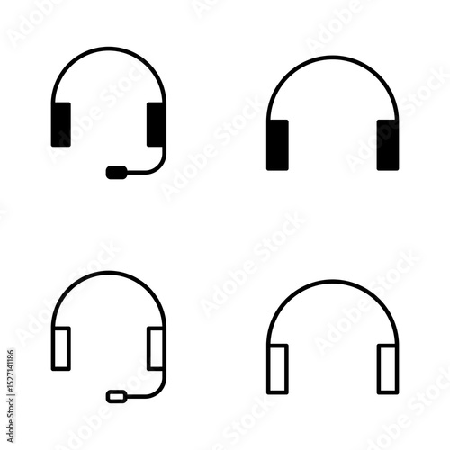 Headphone icon vector. Headvector sign and symbol