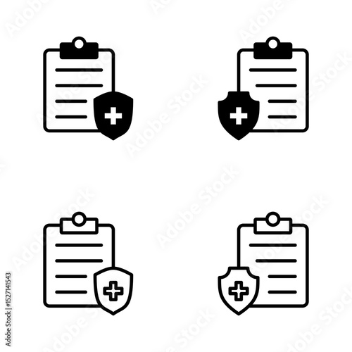 Medical insurance icon vector. health insurance sign and symbol