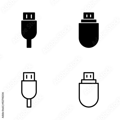 Usb icon vector. Flash disk sign and symbol. flash drive sign.