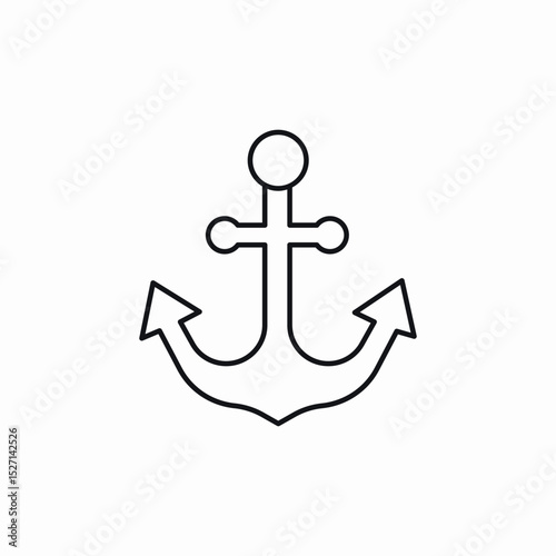 anchor boat icon sign vector