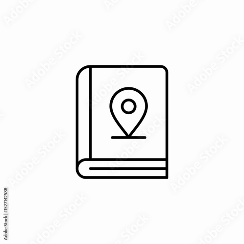 business location book icon sign vector