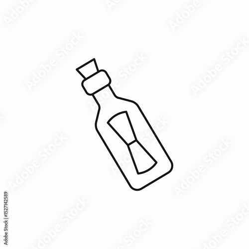 bottle message icon sign vector
