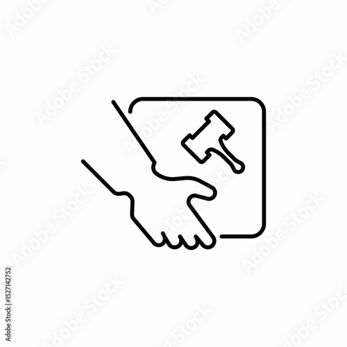 decision law icon sign vector
