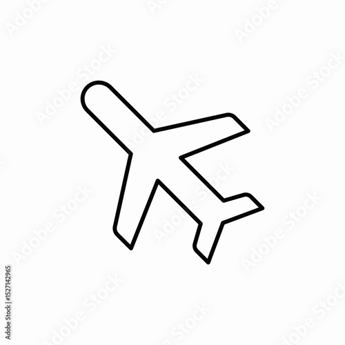 plane fly icon sign vector