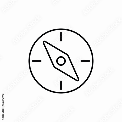 pocket compass icon sign vector