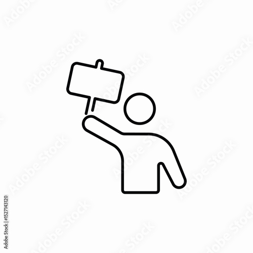 strong protest icon sign vector