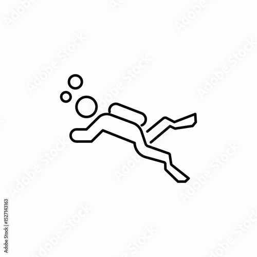 water diver icon sign vector