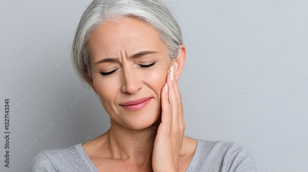 Senior Woman Experiencing Earache Senior Woman Experiencing Earache