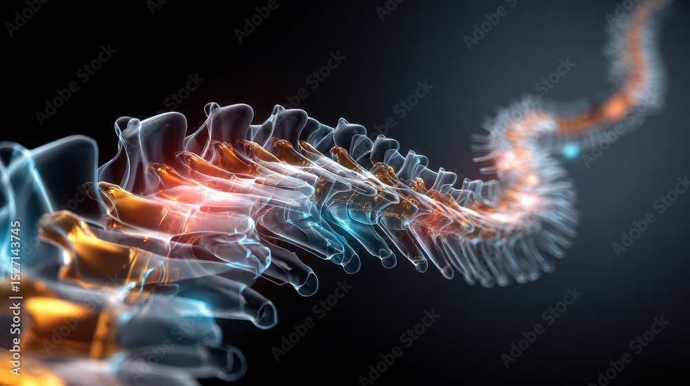 Fototapeta premium Human Spine Anatomy Visualization