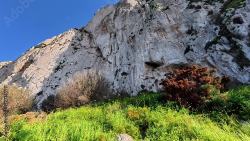 A stunning and scenic coastal pathway meanders along striking cliffs adorned with lush greenery