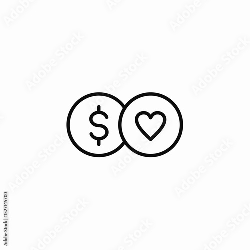 association finances icon sign vector