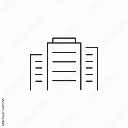 company building icon sign vector