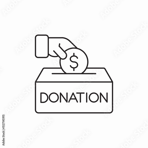 financial donation icon sign vector