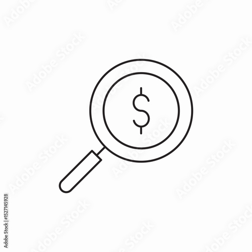 finances search icon sign vector