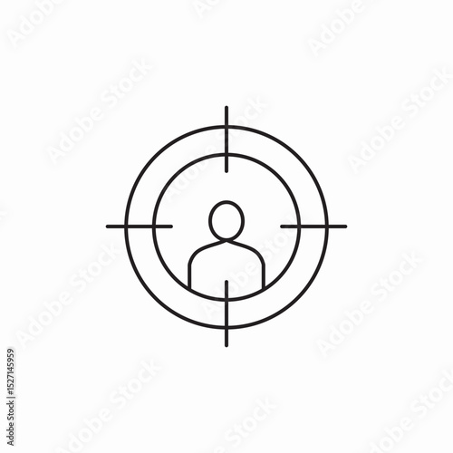 focus target icon sign vector
