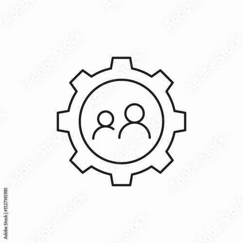 group settings icon sign vector