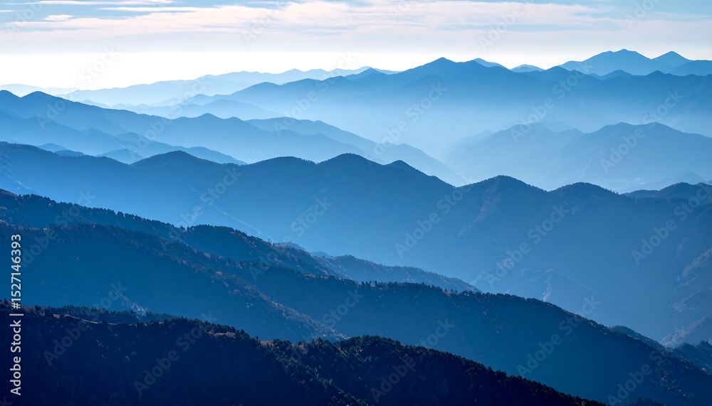Obraz premium Blue mountain ranges
