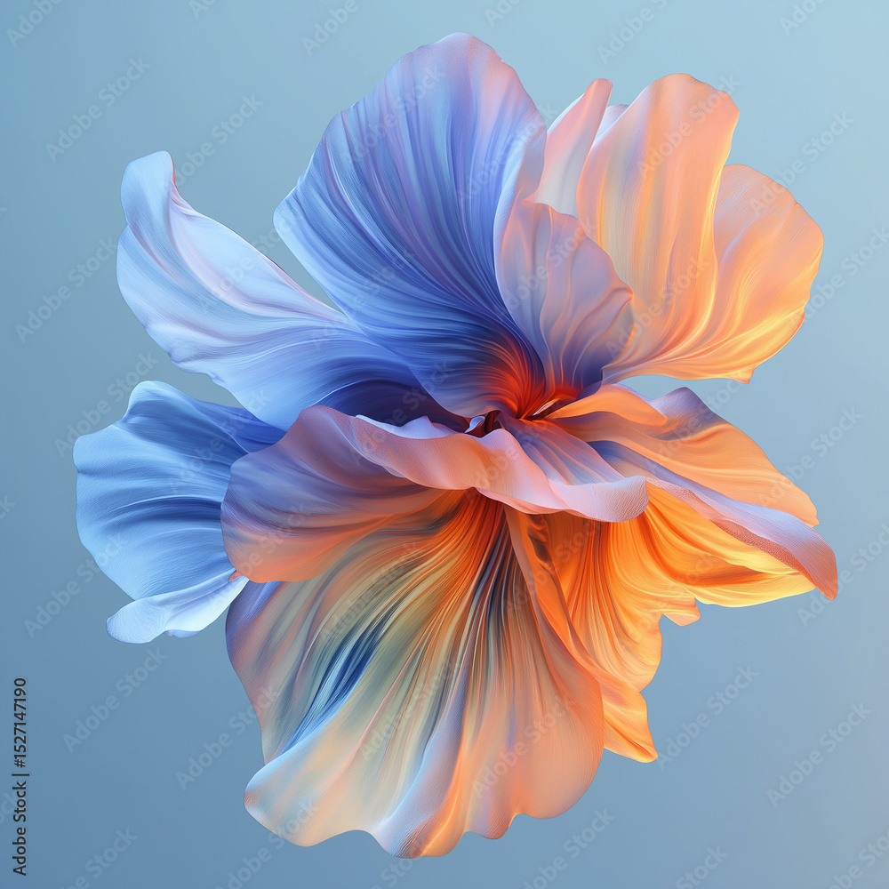 Obraz premium red and blue flower