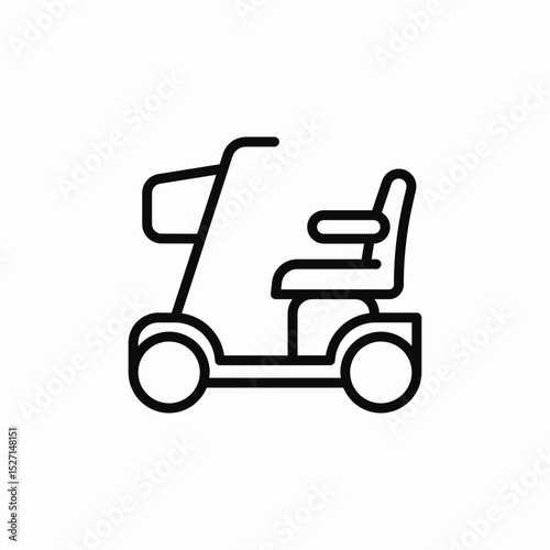 mobility scooter icon sign vector