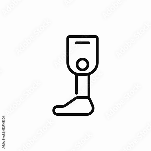 prosthetic legs icon sign vector