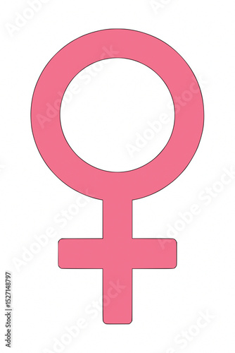 Female gender symbol icon representing woman identity and gender equality.