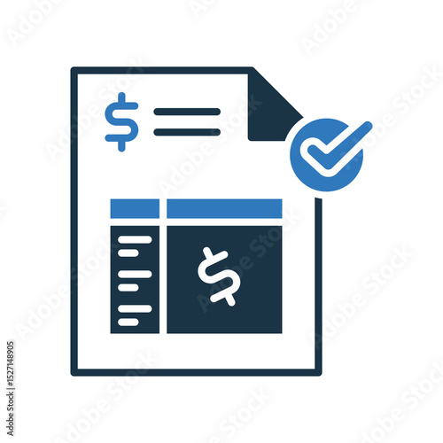 Invoice mixed color icon