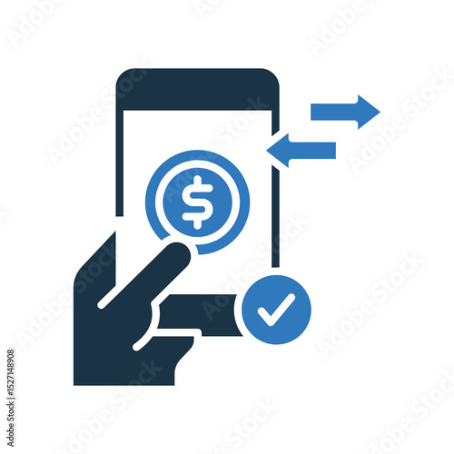 Transfer Money mixed color icon