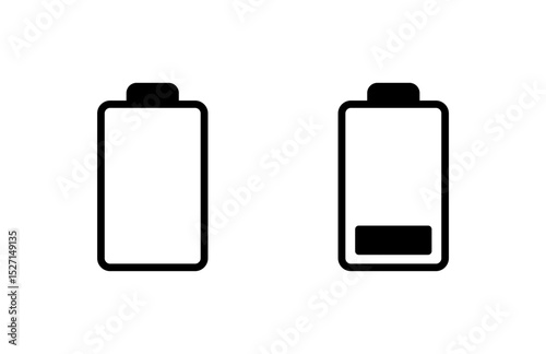 Battery icon vector illustration. battery charging sign and symbol. battery charge level