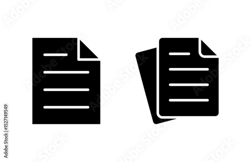 Document icon vector illustration. Paper sign and symbol. File Icon