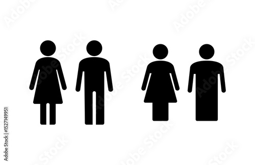 Man and woman icon vector illustration. male and female sign and symbol. Girls and boys