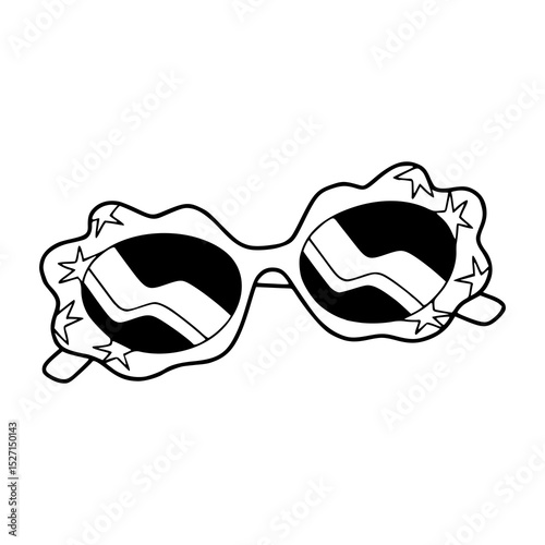 retro funky star-shaped eyewear