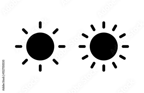 Sun icon vector illustration. Brightness sign and symbol.