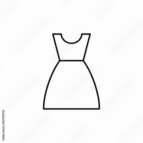 flared dress icon sign vector