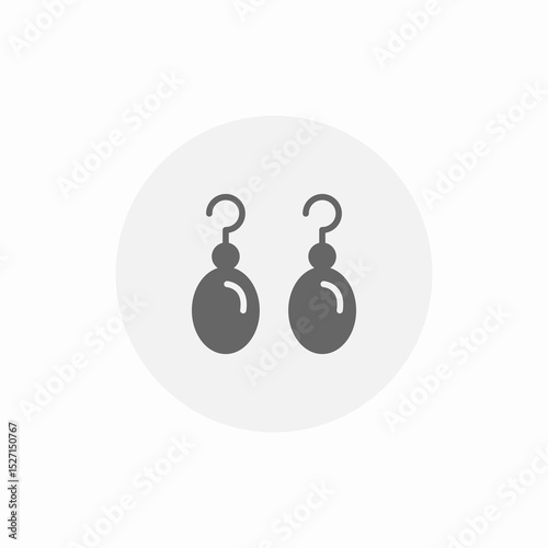 earring accessories icon sign vector