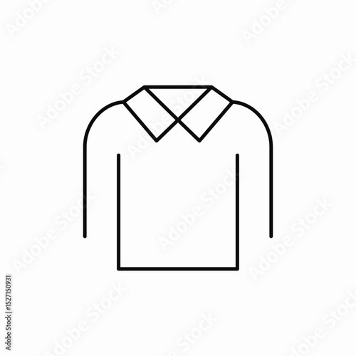 long sleeve shirt icon sign vector