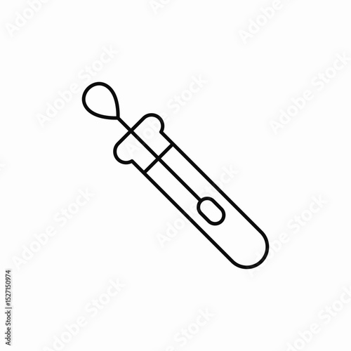 medical swab tube icon sign vector