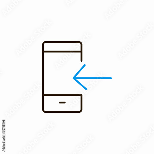 mobile receive icon sign vector