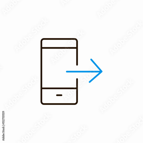 mobile send icon sign vector