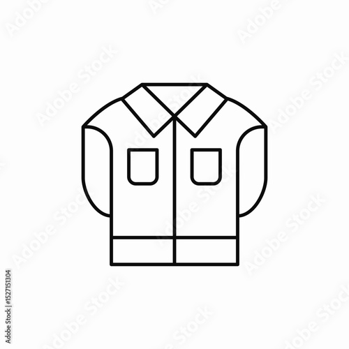 pocket shirt icon sign vector